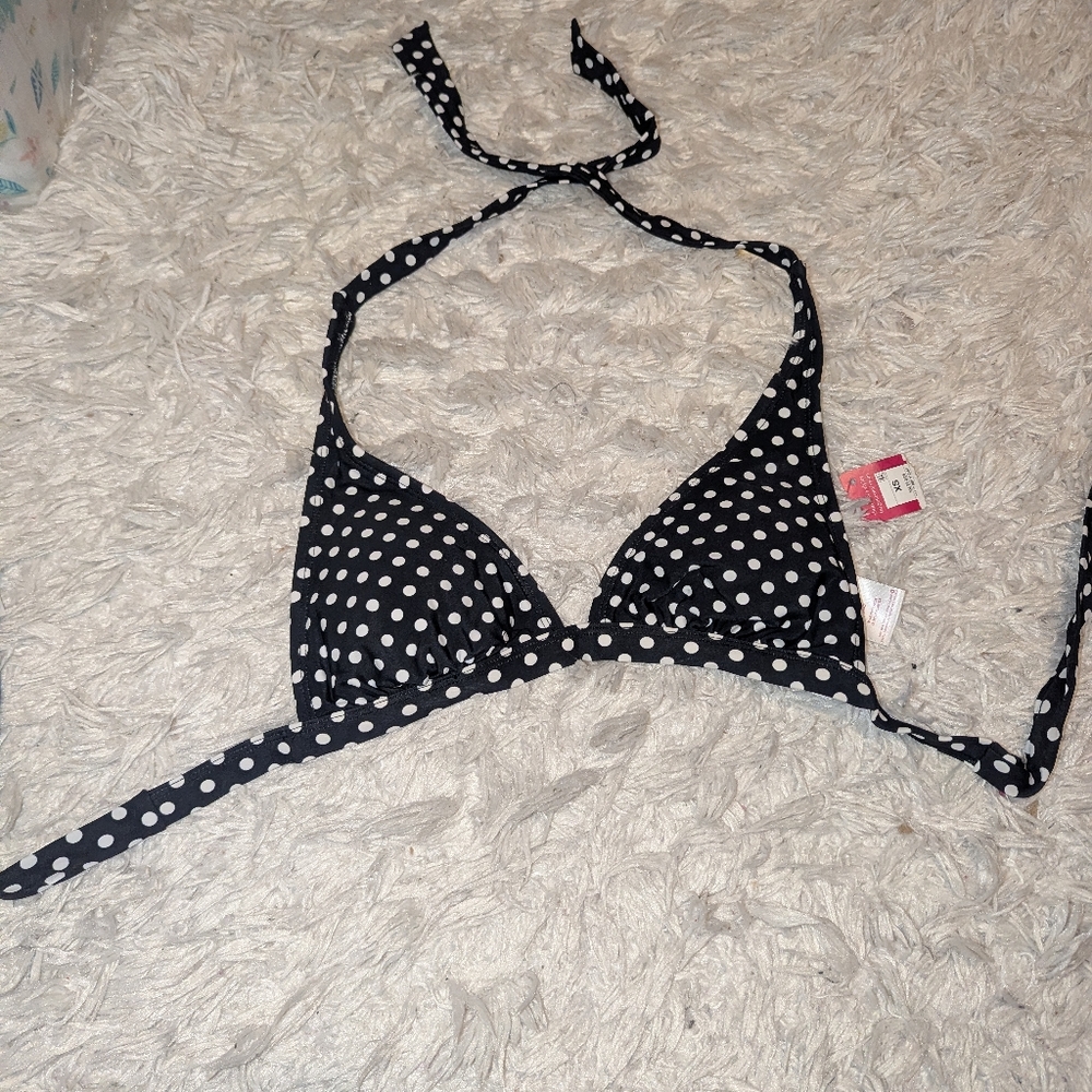 Nwt Polka Dot Bikini Top Xs